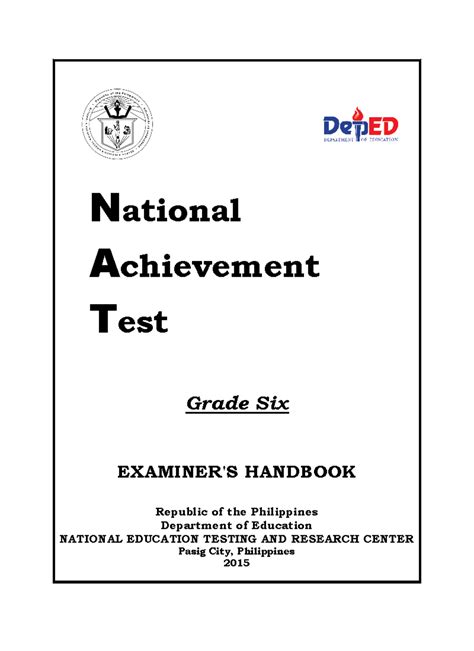 nat examiner's handbook 2023 pdf|National Achievement Test .